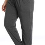 Novastelix Plus Size Women's Casual Lounge Yoga Pants - Cozy Joggers with Drawstring & Pockets