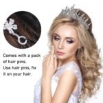 Novastelix Elegant Silver Tiara & Crown with Sparkling Crystal Rhinestones - Perfect for Brides, Birthdays, Proms, Halloween, and Costumes - Image 3