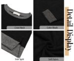 Novastelix Chic Color Block Long Sleeve Sweatshirt with Side Split for Women - Image 5