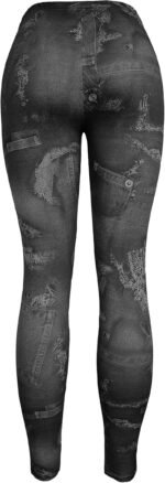 Novastelix Kmystic Women's Fun Printed Cotton Blend Workout Leggings - novastelix Meets Style! - Image 3