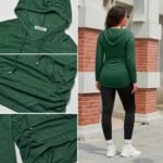 Novastelix Cozy Long Sleeve Maternity Hoodie - Stylish Casual Sweatshirt for Expecting Moms - Image 6