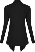 Novastelix Women'S Drape Front Open Cardigan Long Sleeve Irregular Hem - Image 3