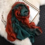 Novastelix 2024 NEW Fashion Women Cut Flowers Hollow Lace Gradient Flower Silk Scarf Spring Shawls and Wraps Towel Femme Beach Sjaals - Image 27