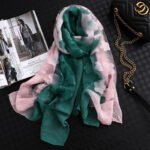Novastelix 2024 NEW Fashion Women Cut Flowers Hollow Lace Gradient Flower Silk Scarf Spring Shawls and Wraps Towel Femme Beach Sjaals - Image 5