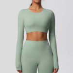 Novastelix Yoga Shirts For Women Long Sleeve With Padded Fitness Running Gym Clothes Workout Dry Fit Breathable High Elastic Sports Top - Image 7