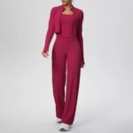 Novastelix Women's 2-Piece Yoga Set ?? Backless Vest with Chest Pad & Zipper Long Sleeve Pants - Image 7