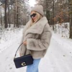 Novastelix Women's fur coat short style fashion imitation fox hair whole fur coat autumn winter new casual lady jacket - Image 5