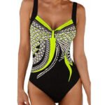 Novastelix Women's Vintage Print One-Piece Swimsuit ?? Tummy Control, Plus Size - Image 8