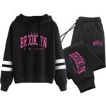 Novastelix Quality Daily Women Tracksuit Hoodies Casual Single Piece Stripe Sweatshirt and Sweatpants novastelix Outdoor Jogging Autumn Winter - Image 6