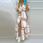 Novastelix Printed Long Irregular Shirt - Image 12