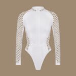 Novastelix Women's Long Sleeve One-Piece Swimsuit ?? Mesh Zipper Monokini, Surf & Beachwear - Image 7