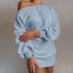 Novastelix Cold Shoulder Knit Sweater Dress - Image 5