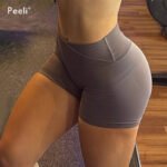 Novastelix Vision Gym Shorts 4.5" Women Clothes Seamless Leggings V Waist Cross Yoga Shorts Fitness Scrunch Booty Tights Running Shorts - Image 5