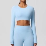 Novastelix Yoga Shirts For Women Long Sleeve With Padded Fitness Running Gym Clothes Workout Dry Fit Breathable High Elastic Sports Top - Image 15