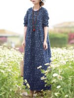 Novastelix Vintage Floral Dress Woman 2025 ZANZEA Autumn Bohemian Long Dresses Casual Long Sleeve Maxi Vestidos Loose Robe Femme Oversize - Image 5