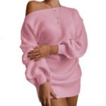 Novastelix Cold Shoulder Knit Sweater Dress - Image 4