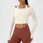 Novastelix Women's One-Shoulder Yoga Long Sleeve Top ?? Nude Feel, Quick-Dry, Tight Fit - Image 7