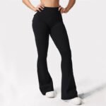 Novastelix Flared High-Waist Yoga Pants for Women with Belt & Pockets ?C Stylish & Comfy - Image 2