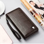 Novastelix Men's Genuine Leather Clutch Wallet ?? Zipper Wristlet, Phone & Card Holder - Image 4