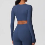 Novastelix Yoga Shirts For Women Long Sleeve With Padded Fitness Running Gym Clothes Workout Dry Fit Breathable High Elastic Sports Top - Image 4